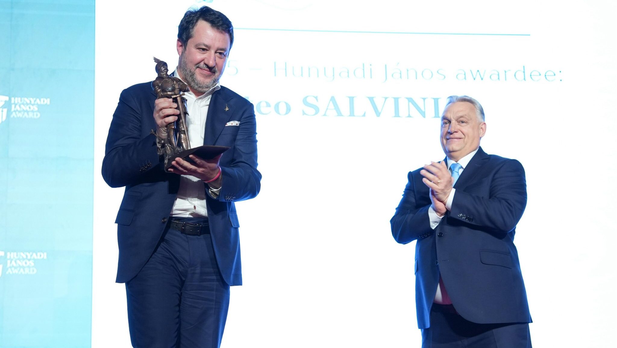 Orbán bemutatja Matteo Salvini -t a Hunyadi János díjat