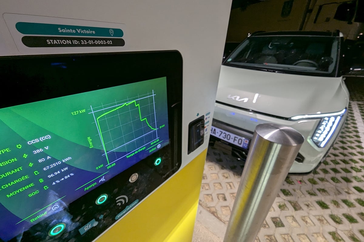 Kia EV3 töltés közben