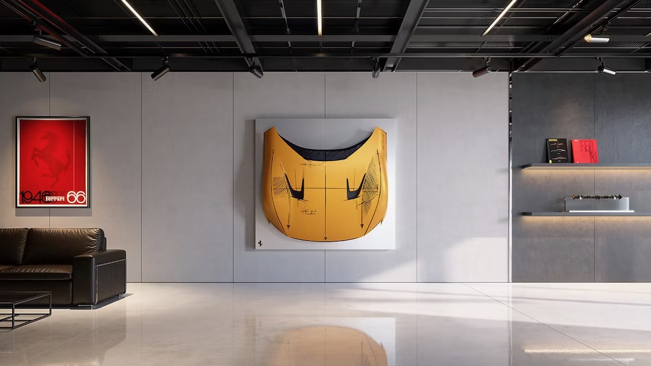 Ferrari Sketch Body: az autóalkatrészek dekorációvá alakításának művészete